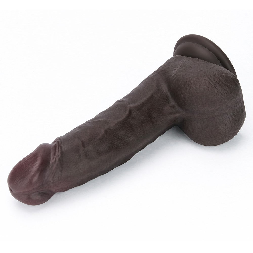 Dildo de silicona de doble capa Sliding Skin Pro II de 8 pulgadas (negro)