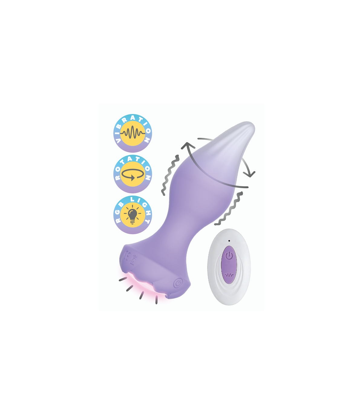CUALQUIER ENCHUFE VIBRADOR ROTATORIO USB CON CONTROL REMOTO