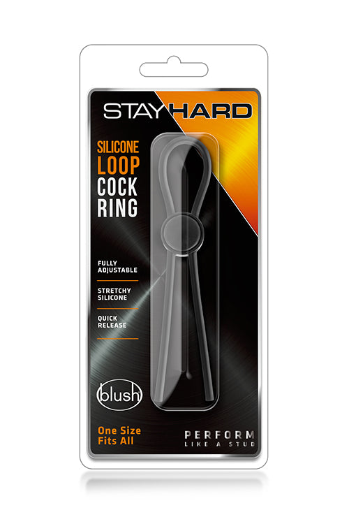 ANILLO PARA PENE DE SILICONA STAY HARD NEGRO