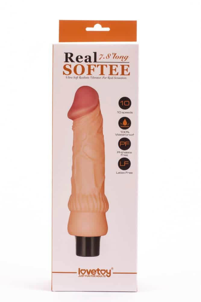 Dildo vibrador Real Softee de 7,8" 2