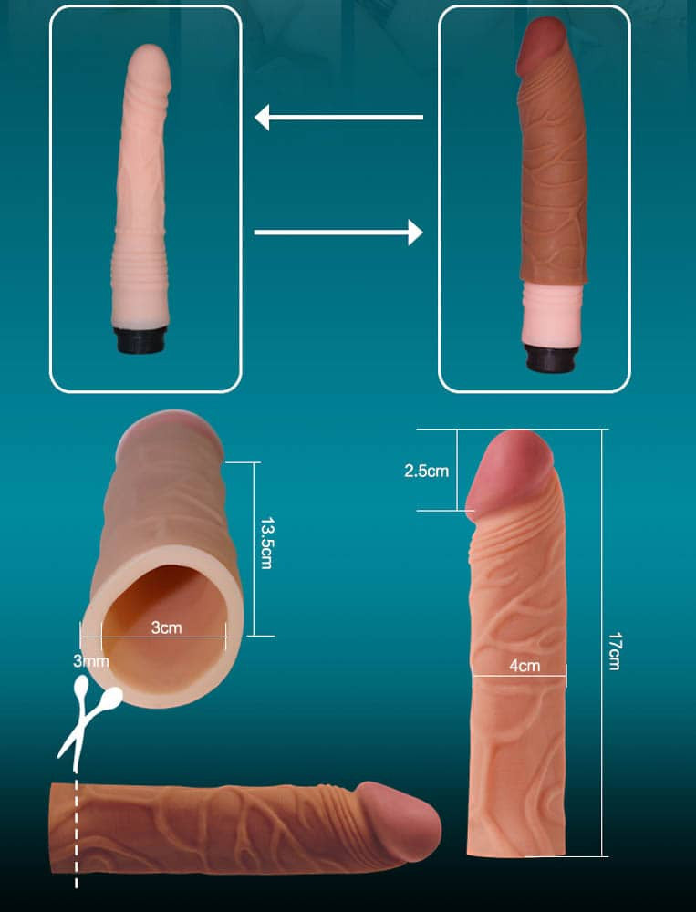 Funda de pene Pleasure X-Tender Marrón 2