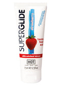 Lubricante comestible HOT Superglide a base de agua - FRESA 75 ml