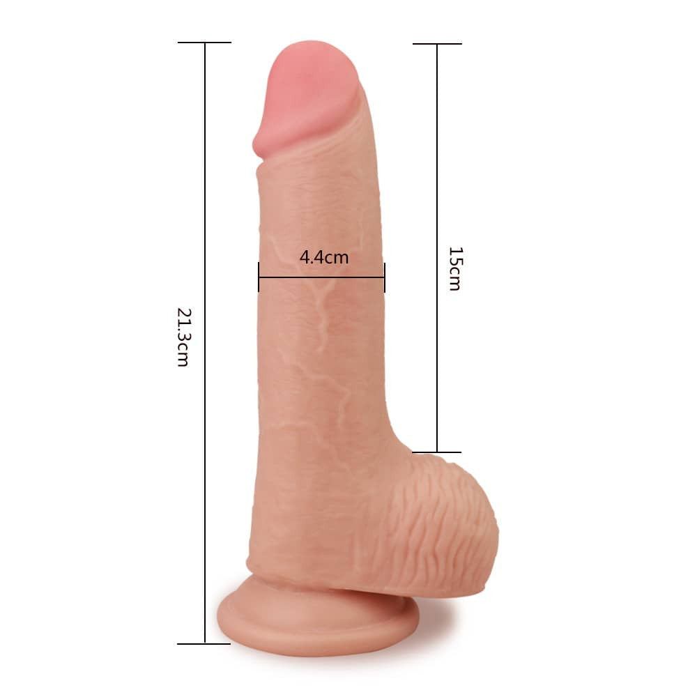 Dildo blando efecto piel de 7,5"