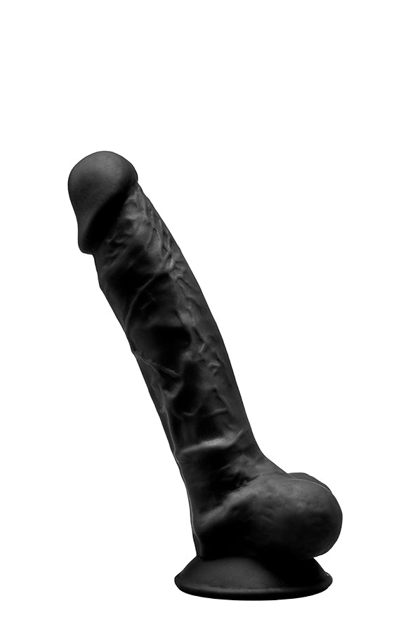 Silexd - Dildo de silicona premium Mod.1 7'' - Negro