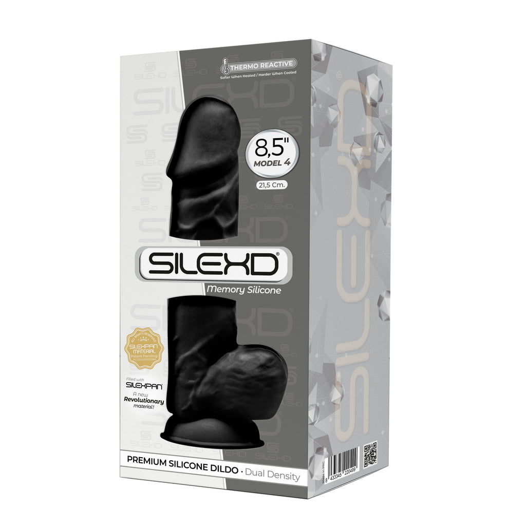 Silexd - Dildo de silicona premium Mod.1 8,5'' - Negro