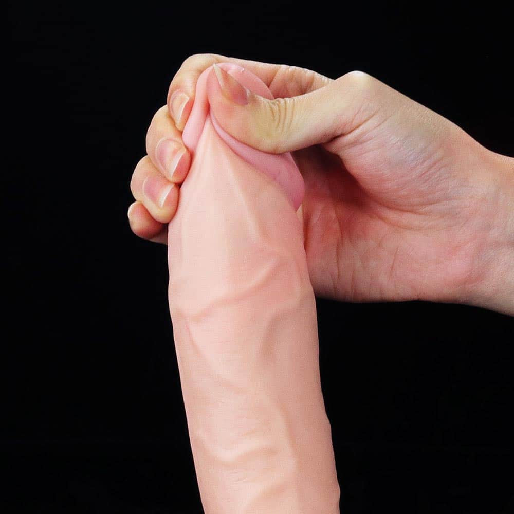 Pene con eyaculación blanda y testículos de 9 pulgadas de carne