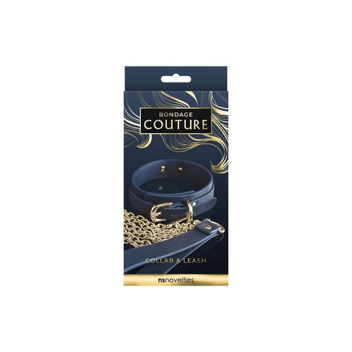 Bondage Couture - Collar y correa - Azul