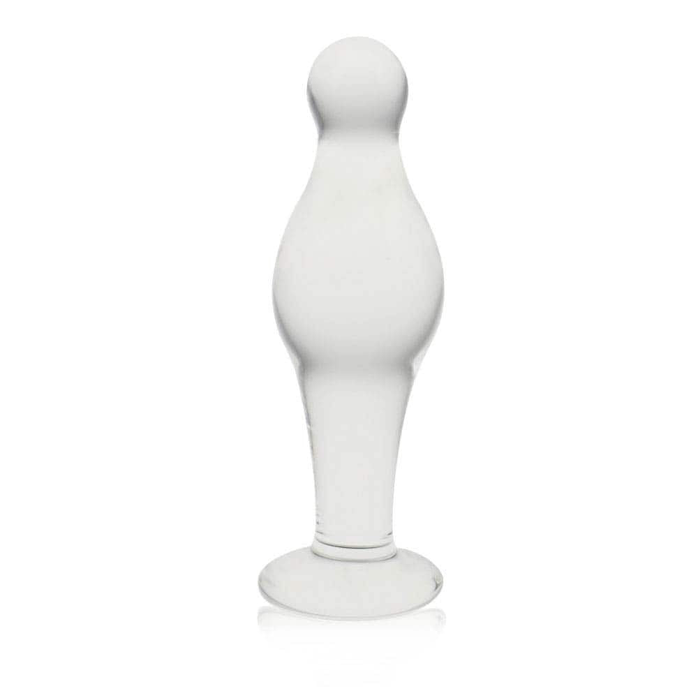 Plug anal de vidrio Romance transparente de 11,4 cm