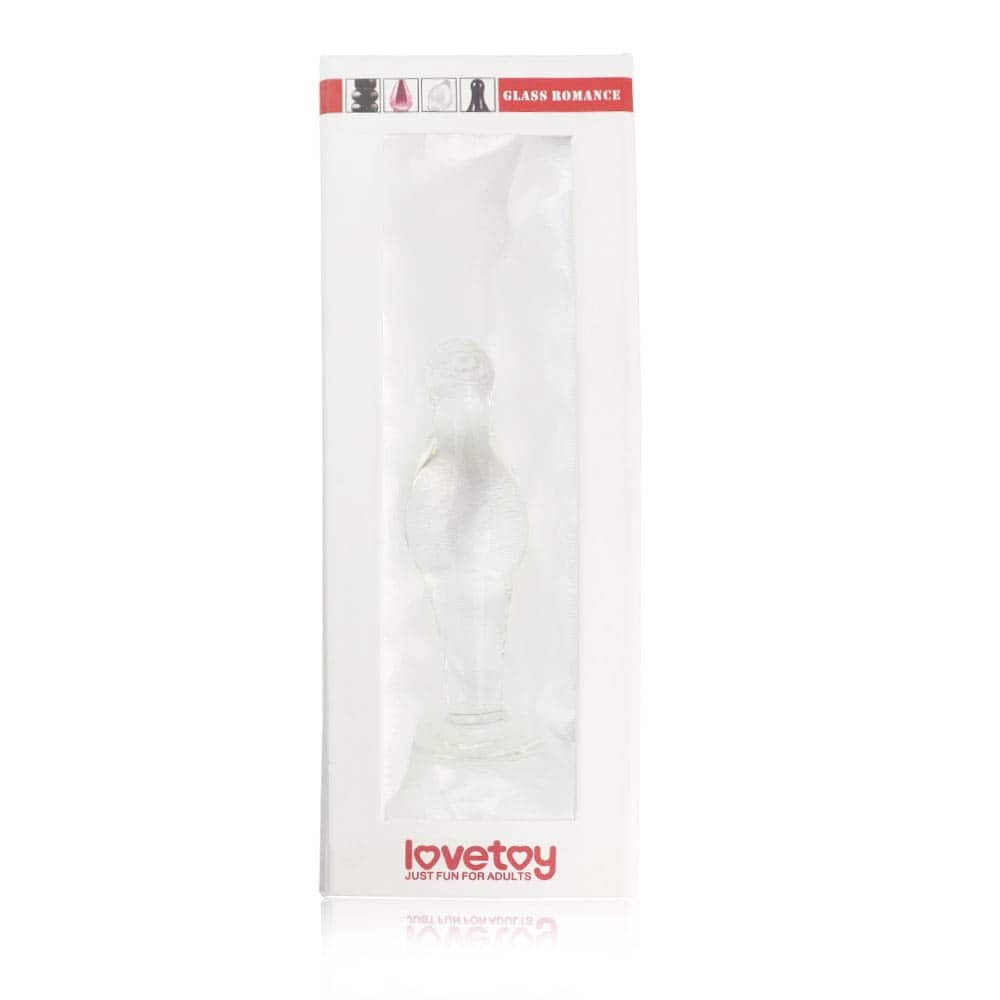 Plug anal de vidrio Romance transparente de 11,4 cm