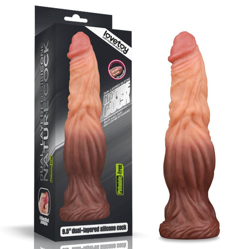 9.5'' Doble capa de silicona líquida Nature Cock_B0O50_3